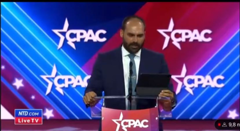 Em discurso no CPAC, Eduardo Bolsonaro denuncia abusos do Judiciário brasileiro