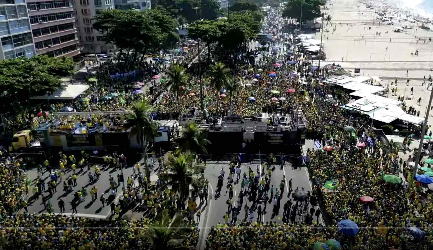 Bolsonaro no RJ: manifestação reúne milhares de apoiadores, acompanhe ao vivo