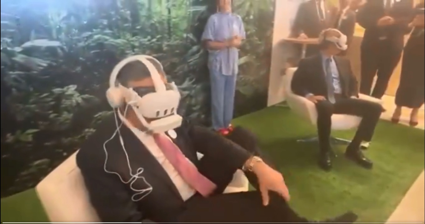 Vídeo: Barroso e Moraes usam óculos de realidade virtual e 'visitam' Floresta Amazônica