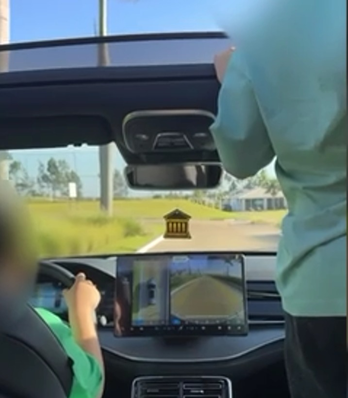 Esposa de Gusttavo Lima mostra filho de 7 anos dirigindo carro