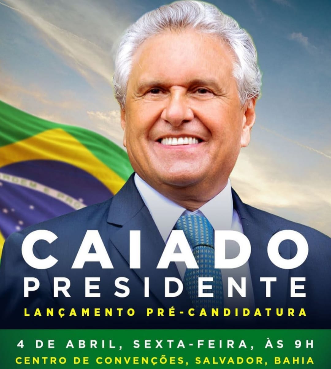 Lançamento da pré-candidatura de Ronaldo Caiado promete lotar o Centro de Convenções de Salvador